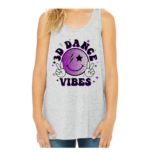 3d Dance Vibes Girls Tank