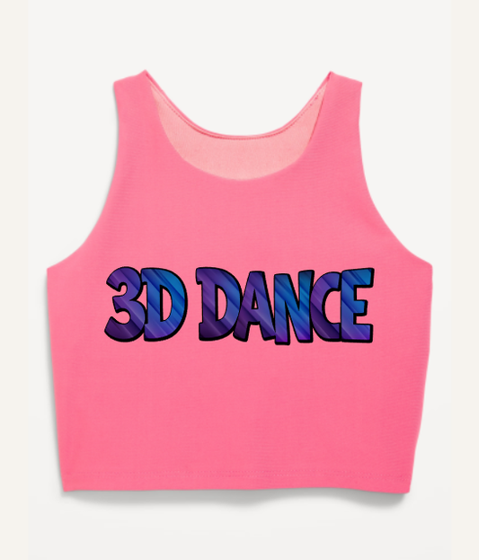 3d Dance Girls Sports Bra