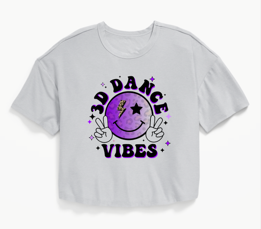 3d dance Vibes Girls crop top