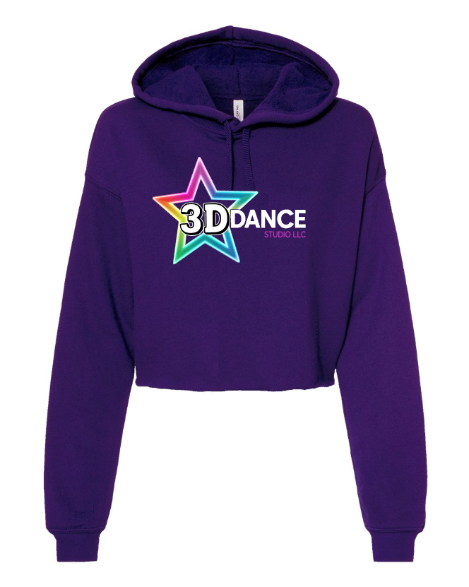 3D Dance Ladies Cropped Hoodie