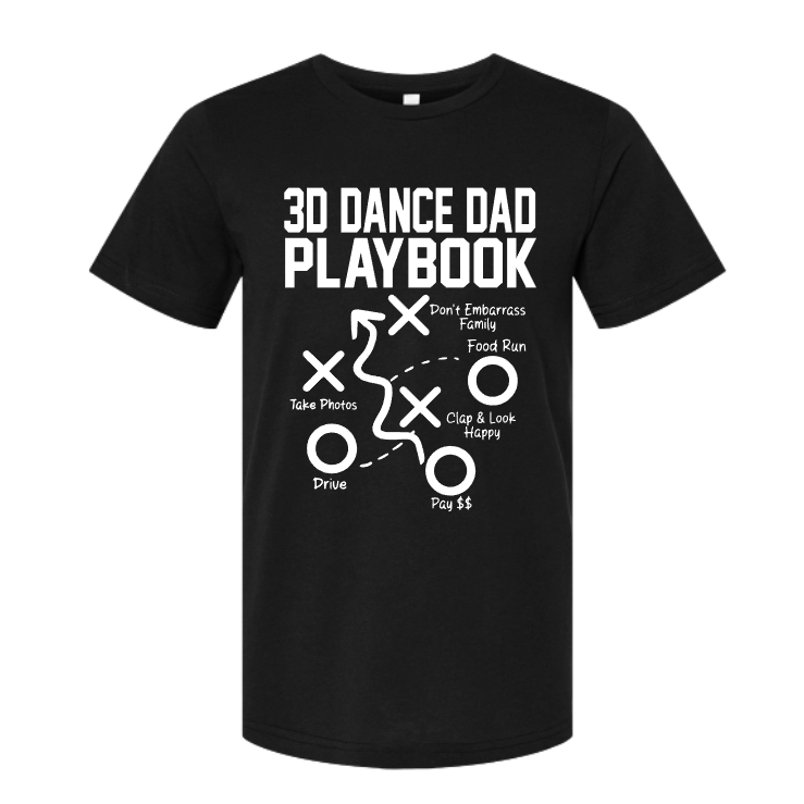 3d Dance Dad Playbook Adult tee