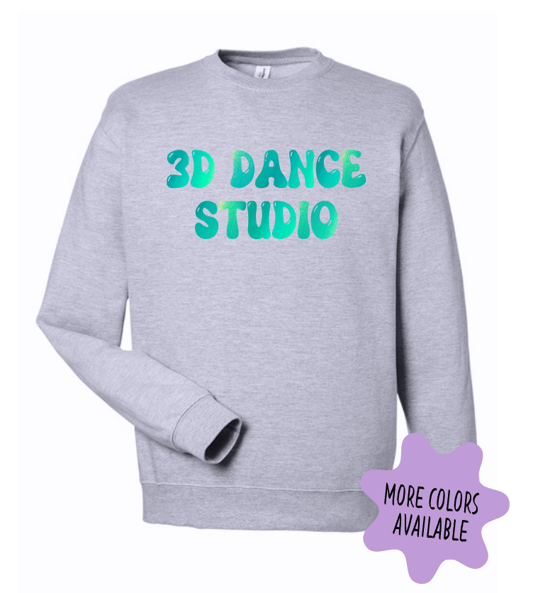 3D Dance Crew Neck Sweatshirt Adult and Youth