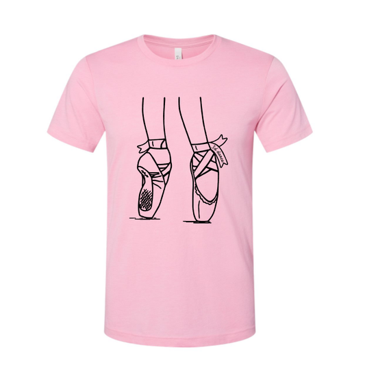 3D Dance Pointe Shoes Adult and Youth Tee