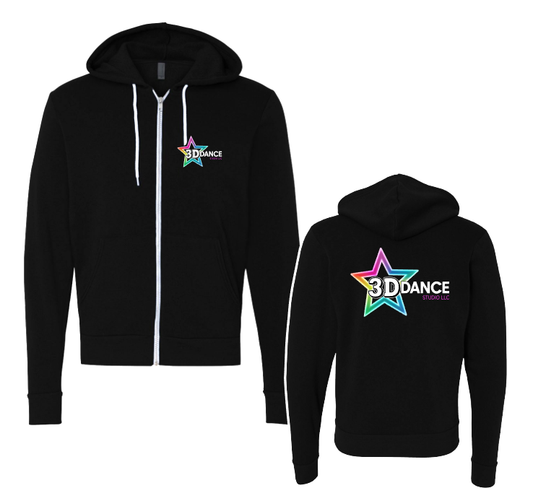 3D Dance Adult and Youth Zip Up