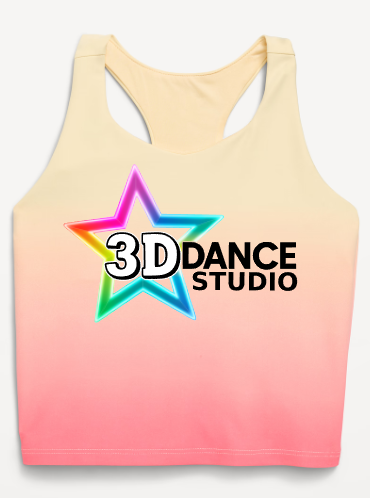 3d Dance Girls Sports Bra