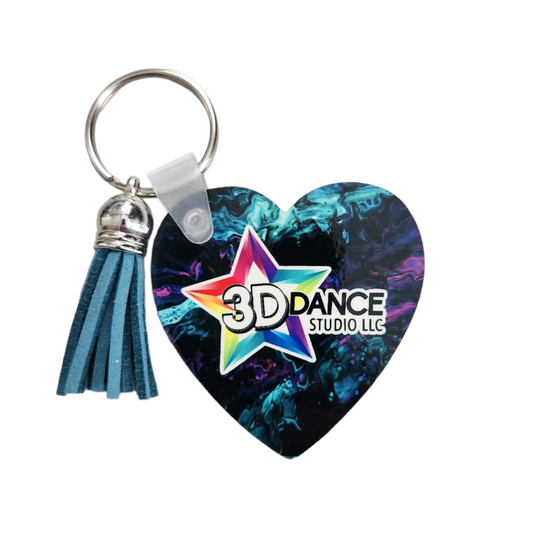 3d Dance Heart Keychain