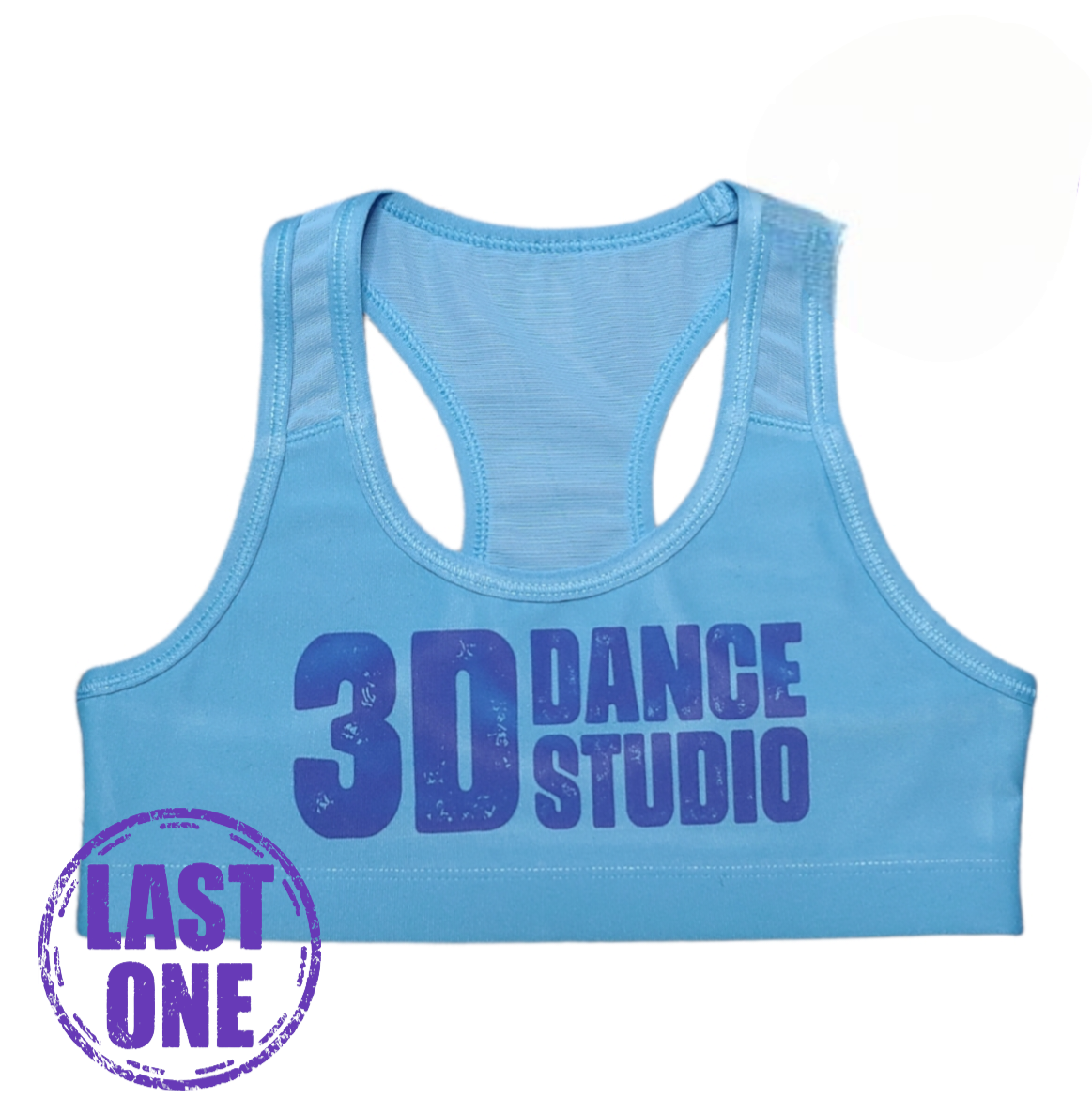 3d Dance Girls Blue Sports Bra