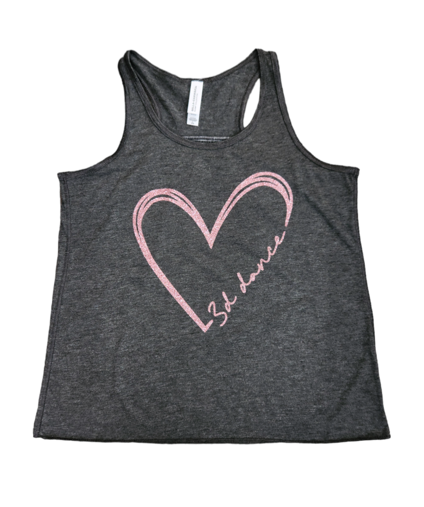 3d Dance Heart Girls Tank