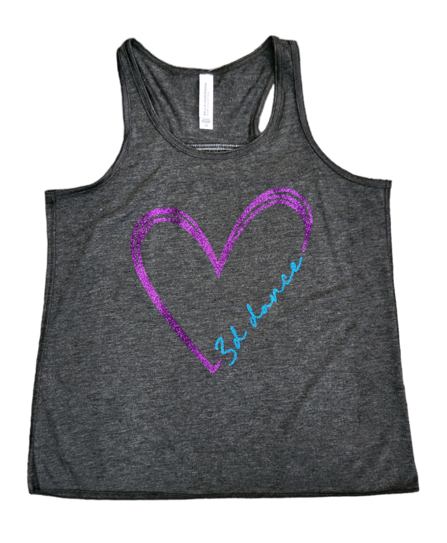 3d Dance Heart Girls Tank