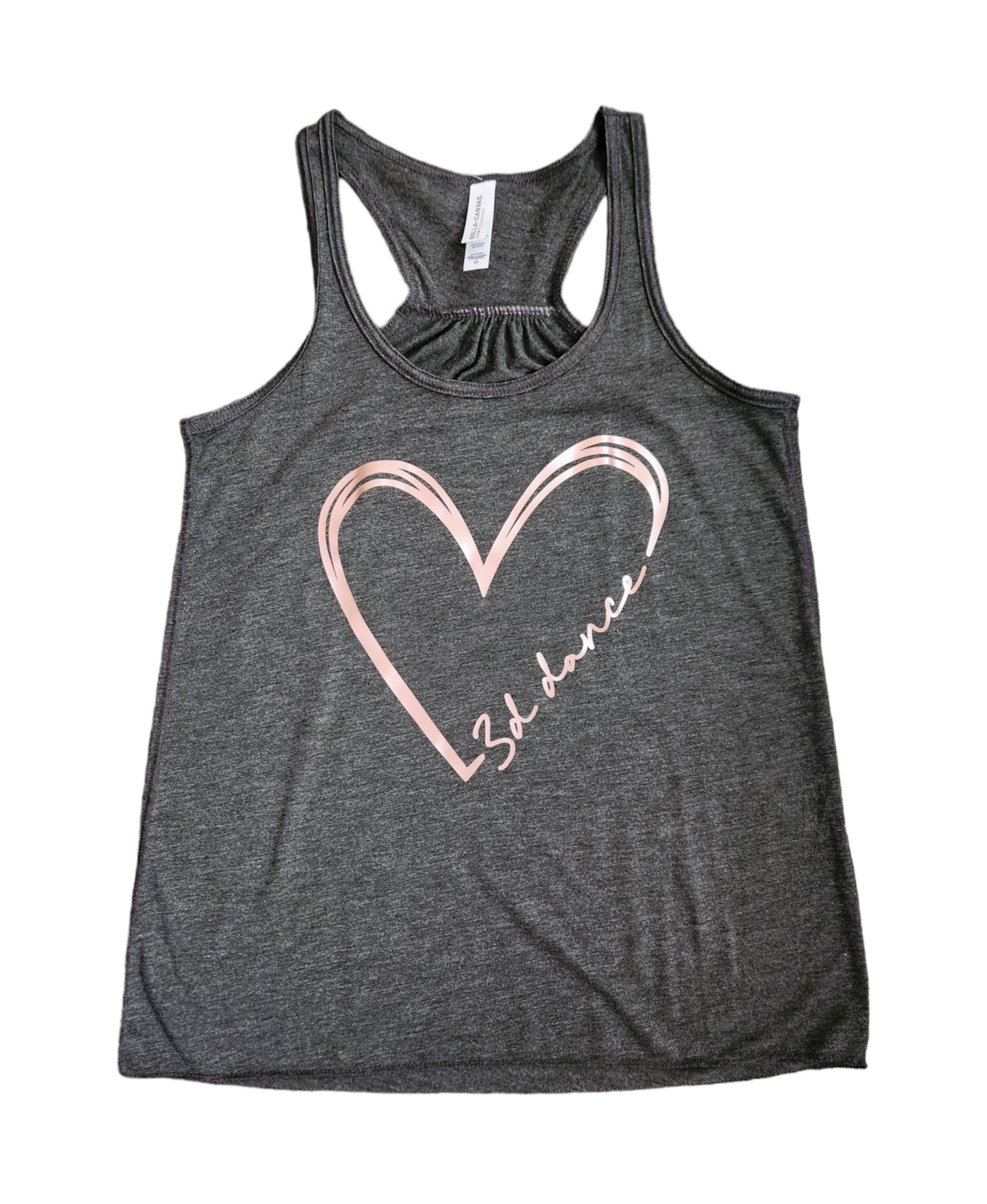 3d Dance Heart Ladies Tank