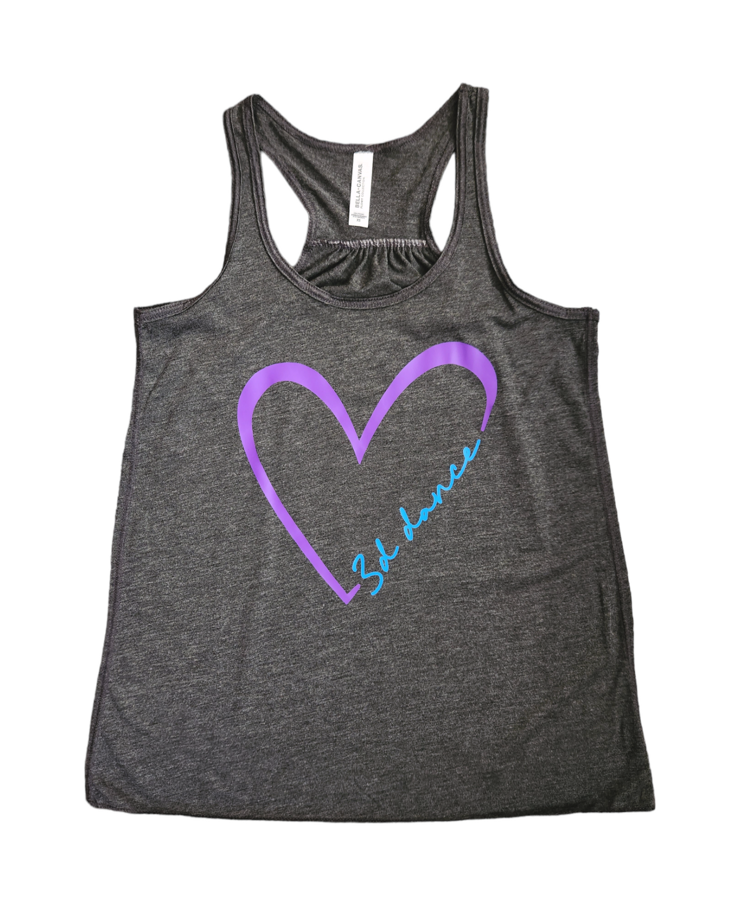 3d Dance Heart Ladies Tank