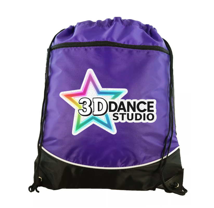 3D Dance Drawstring Bag