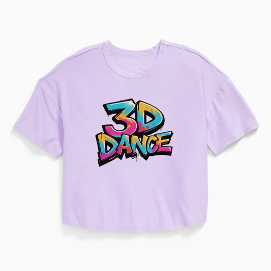 3d dance Girls crop top
