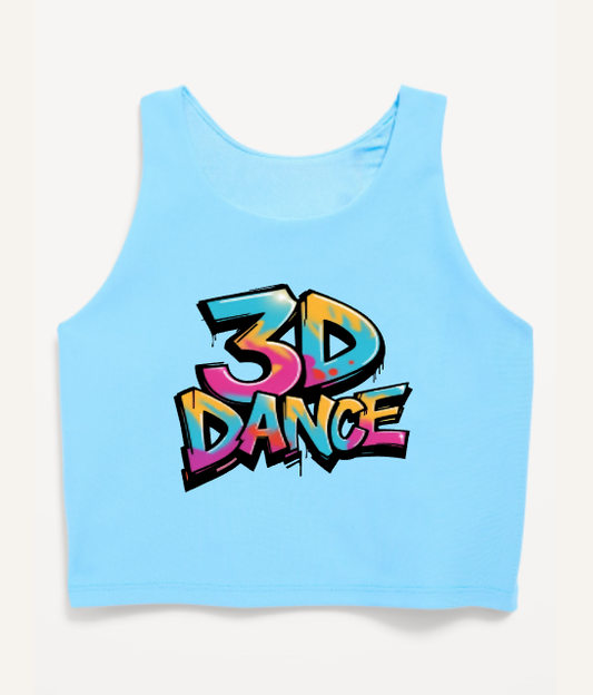 3d Dance Girls Sports Bra