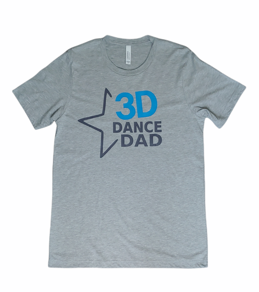 3d Dance dad star logo Adult tee