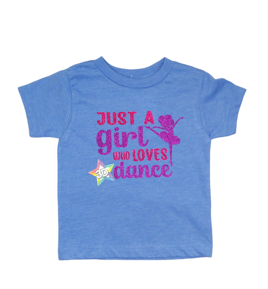 3D Dance girl loves dance Toddler tee